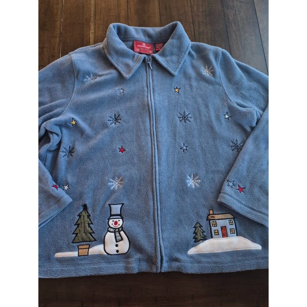 NorthCrest Holiday Lodge Fleece Jacket XL